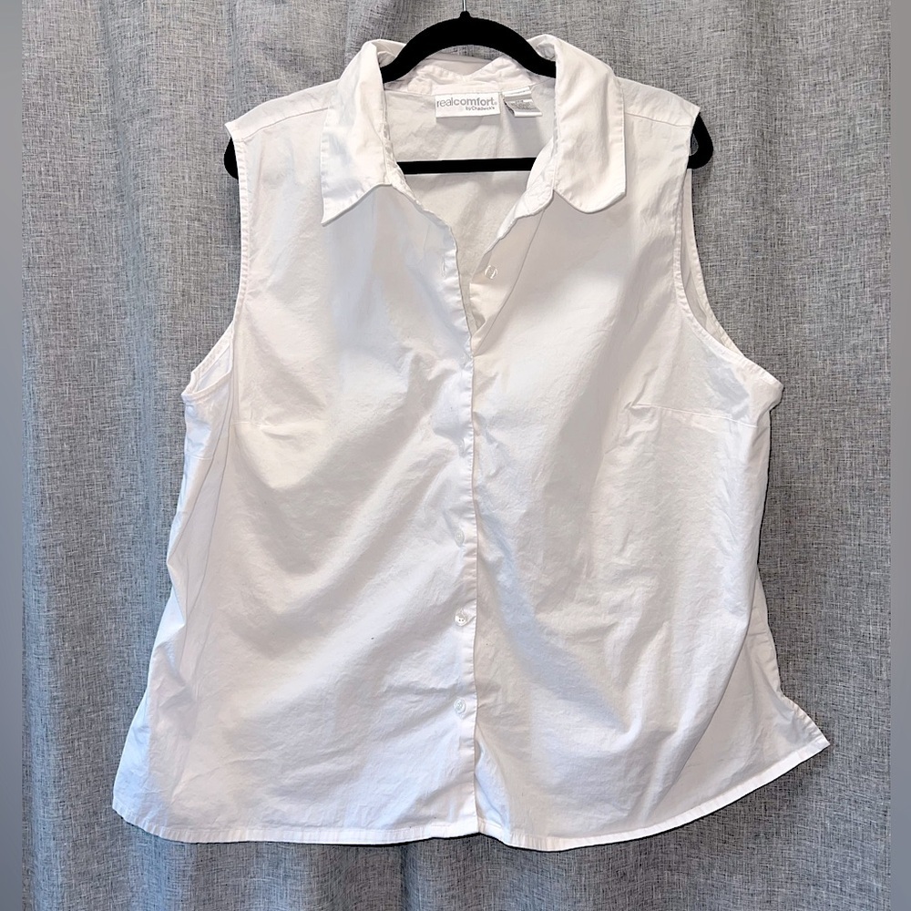 Women's Real Comfort by Chadwicks White Sleeveless Blouse Size 26W